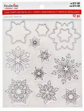 Snowflakes Christmas Clear Stamp  Die Snowflake Set by Recollections 723185 NEW