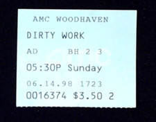 Dirty Work Movie Ticket Stub 6/14/1998 Cult Classic Norm Macdonald Chris Farley