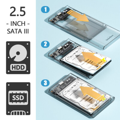 USB 3.1 Festplattengehäuse Für 2,5'' SATA HDD SSD Plug and Play,Bis zu 6TB 6Gbps