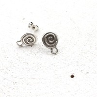 5 Paar Ohrstecker Rohlinge Mit ÖSe Silber Metall ZubehöR 10X15 Mm, Diy Schmuck