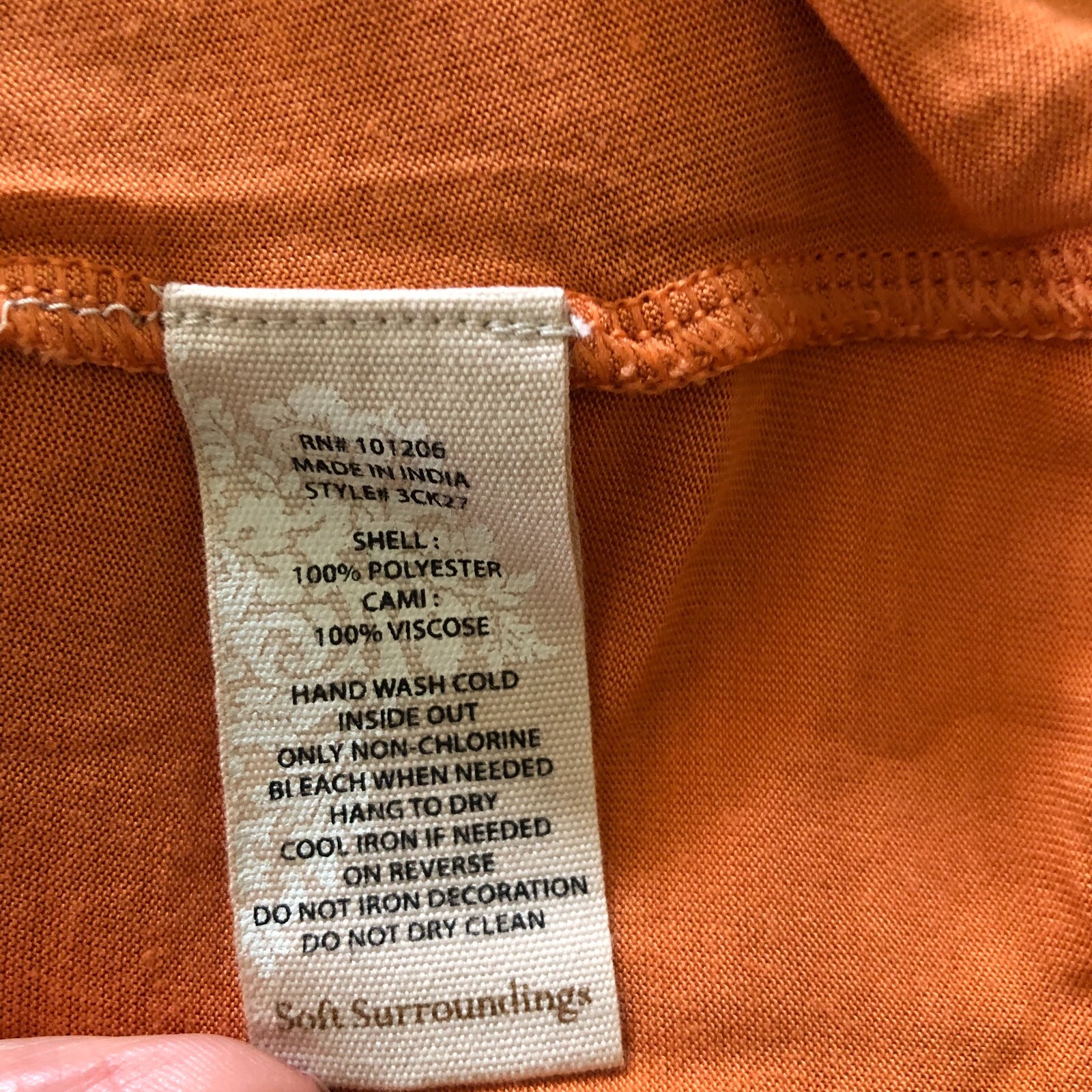 Soft Surroundings Women Orange Lining Basic Maxi … - image 10