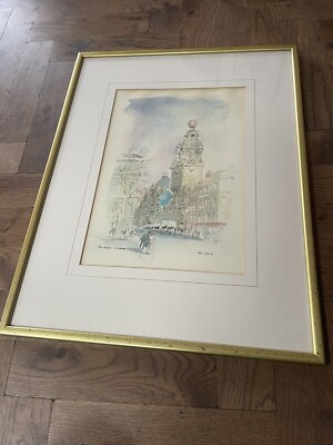 Sir Hugh Casson Aquarelldruck des Londoner Kolosseums