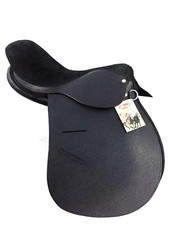 DD Leather Polo Saddle with Suede Set Black color