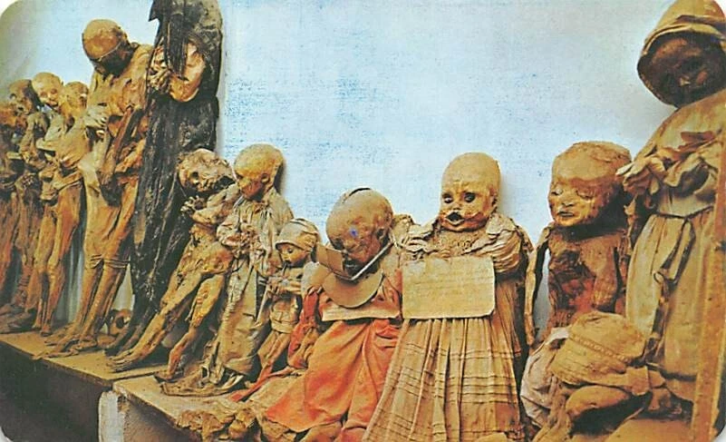 Mummies of Guanajuato Postcard Vintage Mexican Mexico Travel