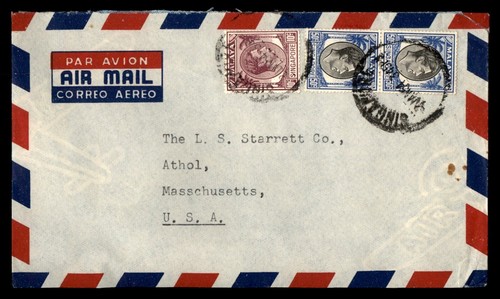 MayfairStamps Singapore Malaya to Athol MA Air Mail Cover aar_88649