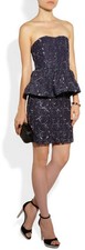 ALICE + OLIVIA "ELISE" SEQUIN LACE PEPLUM COCKTAIL  DRESS ABOVE KNEE  NWT 6 $550