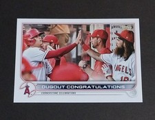 SHOHEI OHTANI MLB Baseball Card 2022 Topps #416 Dugout Congratulations MVP