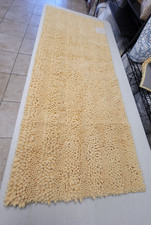 Laura Ashley Non-Slip Astor Chenille Yellow Polyester 2-Piece Bath Mat Set