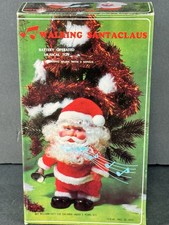 Vintage Walking Santa Claus Musical Toy Decoration
