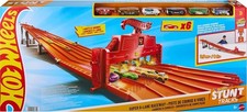 Hot Wheels 6-Lane Raceway Track Set w/ Lights Sounds 6 Cars 8ft Track