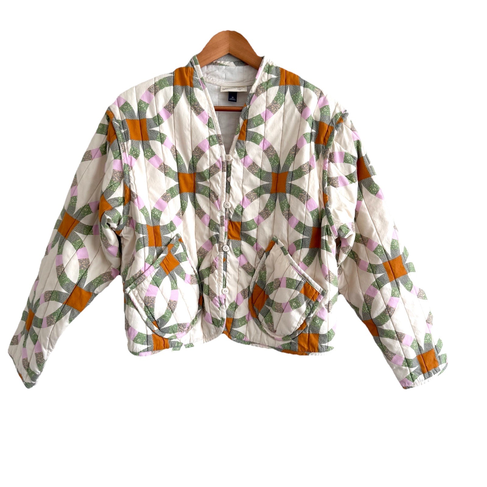 Quilted Patchwork Jacket Womens Medium Cottagecor… - image 1