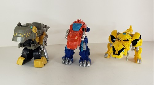 Playskool Transformers Rescue Bots Dino Bots Optimus Bumblebee Motorcycle Lot 3 - Picture 11 of 16