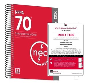 NFPA 70, National Electrical Code (NEC) 2026 spiral + index tab USA stock fast