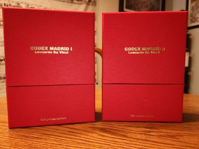 Leonardo Da Vinci's Codex Madrid Volumes I and II TGB Limited Editions.