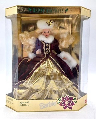 1996 Happy Holidays Barbie Puppe (Blond) / Special Edition / Mattel 15646 / NrfB