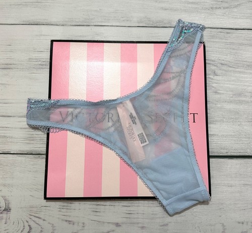 Victoria’s Secret BH Höschen Set Wicked irisierende Stickerei ungefüttert blau - Bild 6 von 8