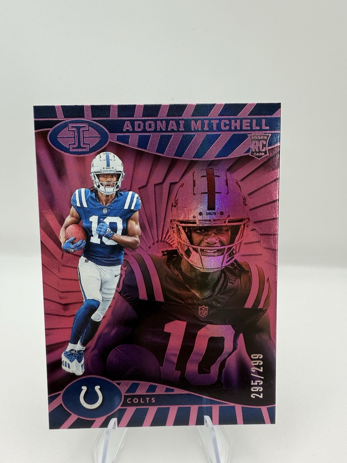 2024 Panini Illusions - Trophy Collection Pink Adonai Mitchell #36 (RC) /299