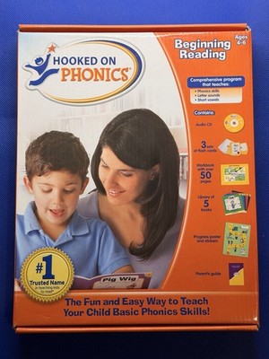 Hooked on Phonics Learn to Read Beginning Reading Ages 4-6 Boxed Set