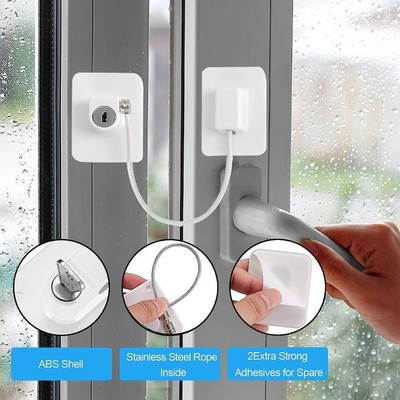 Sureguard Window Cable Child Safety Cable Lock Window Safety Lock Window Cable Restrictor Lock ...