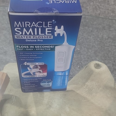 #ad #ad Miracle Smile Deluxe Pro Cordless Rechargeable Water Flosser 3 Settings 4 Jets $35.00