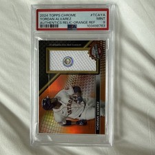 2024 Topps Chrome Authentics Yordan Alvarez #TCA-YA Astros PSA O