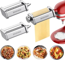 Pasta Attachment for Kitchenaid Mixer, Includes Pasta Sheet Roller, Spaghetti Fe