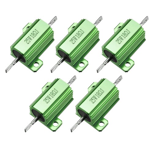 2 Resistenza A Filo In Alloggiamento Alluminio 100W 2,4 Ohm - Montaggio Su Telaio, Conforme RoHS