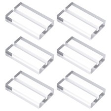 6Pcs Clear Acrylic Stand, 2" Square Card Holders with 1/8" Slot, 50 x 30 mm