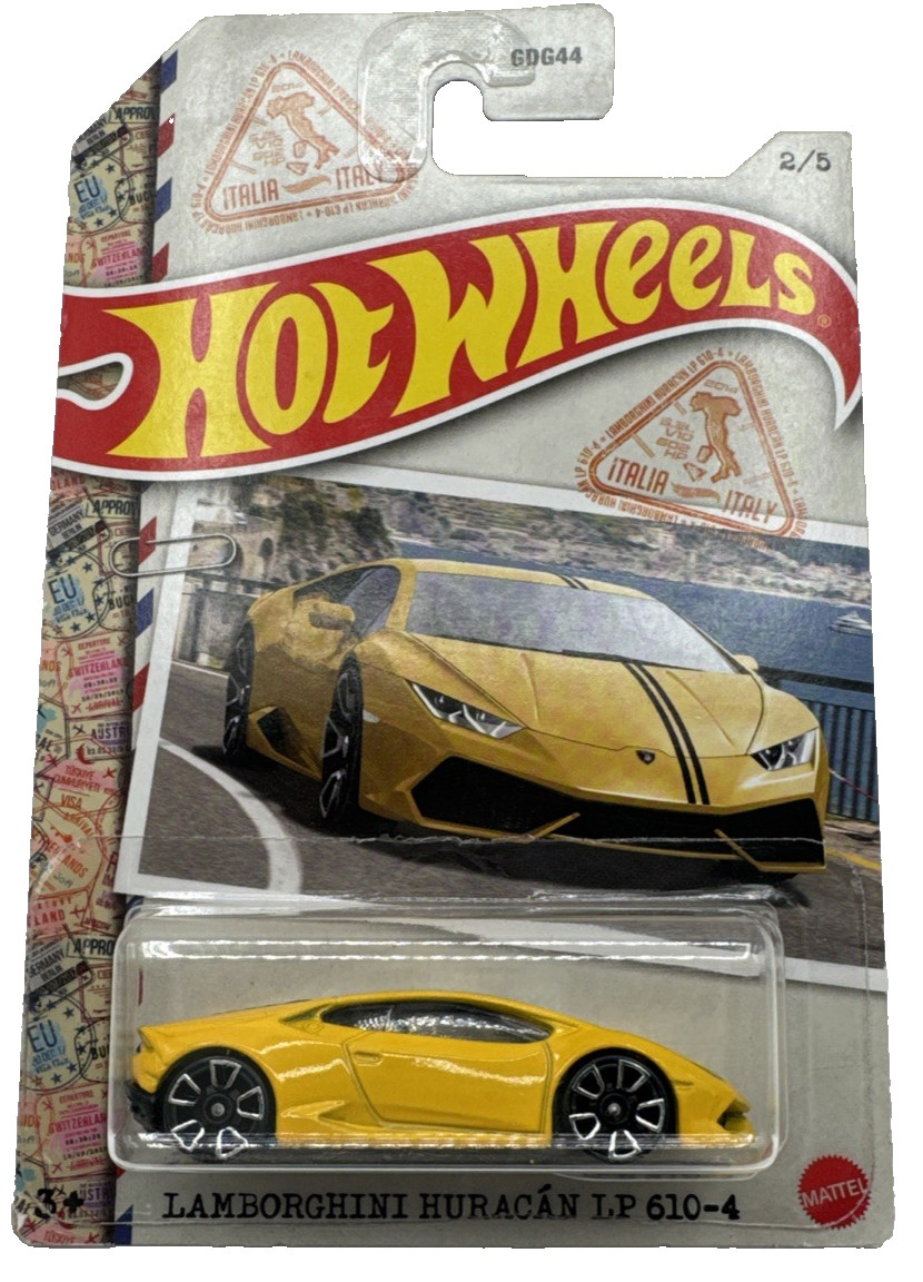 Hot Wheels Lamborghini Huracán LP 610-4 Yellow 2/5 Die-Cast 1:64