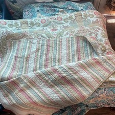 Double Sided Print Pottery Barn, Queen, Sized Quilt In Excellent New Condition