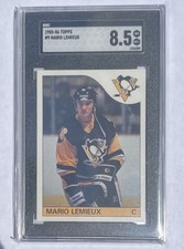 1985-86 Topps Mario Lemieux RC #9 - SGC 8.5 NM-MT+ Penguins HOF Rookie