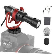 Plug  Play Vlog Microphone for Camera, 20-20KHz Mini Supercardioid Mic VM10
