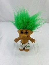 Vintage 100 Irish RUSS Troll In Shamrock Boxers Green Hair