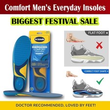 Dr Scholls Insoles Men WORK Massaging Gel Full Shoe Insole Sz 8-14 1 pair Bran