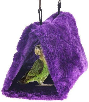 Plush Pet Bird Hut Nest  Hammock Hanging Cage Warm Nest Happy Snuggle Cave Tent