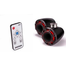 Kicker 47KMFC9 9"Horn-Loaded Tower Speakers with Flat-Mount Tower Adapters, B...