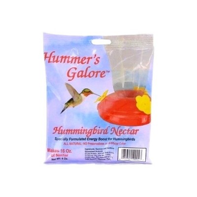 1 Pk Hummer's Galore Hummingbird Nectar 4oz. All Natural makes 16 oz Of Nectar