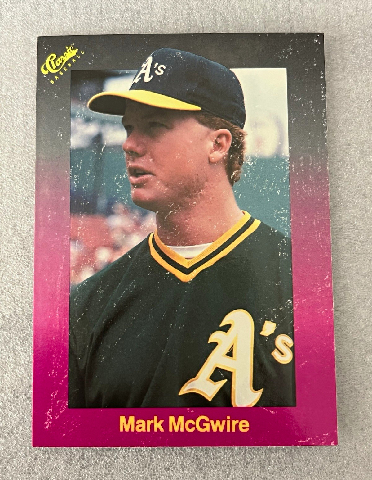 Classic 1989 Classic Update Purple Travel Edition #190 Mark McGwire A's Base