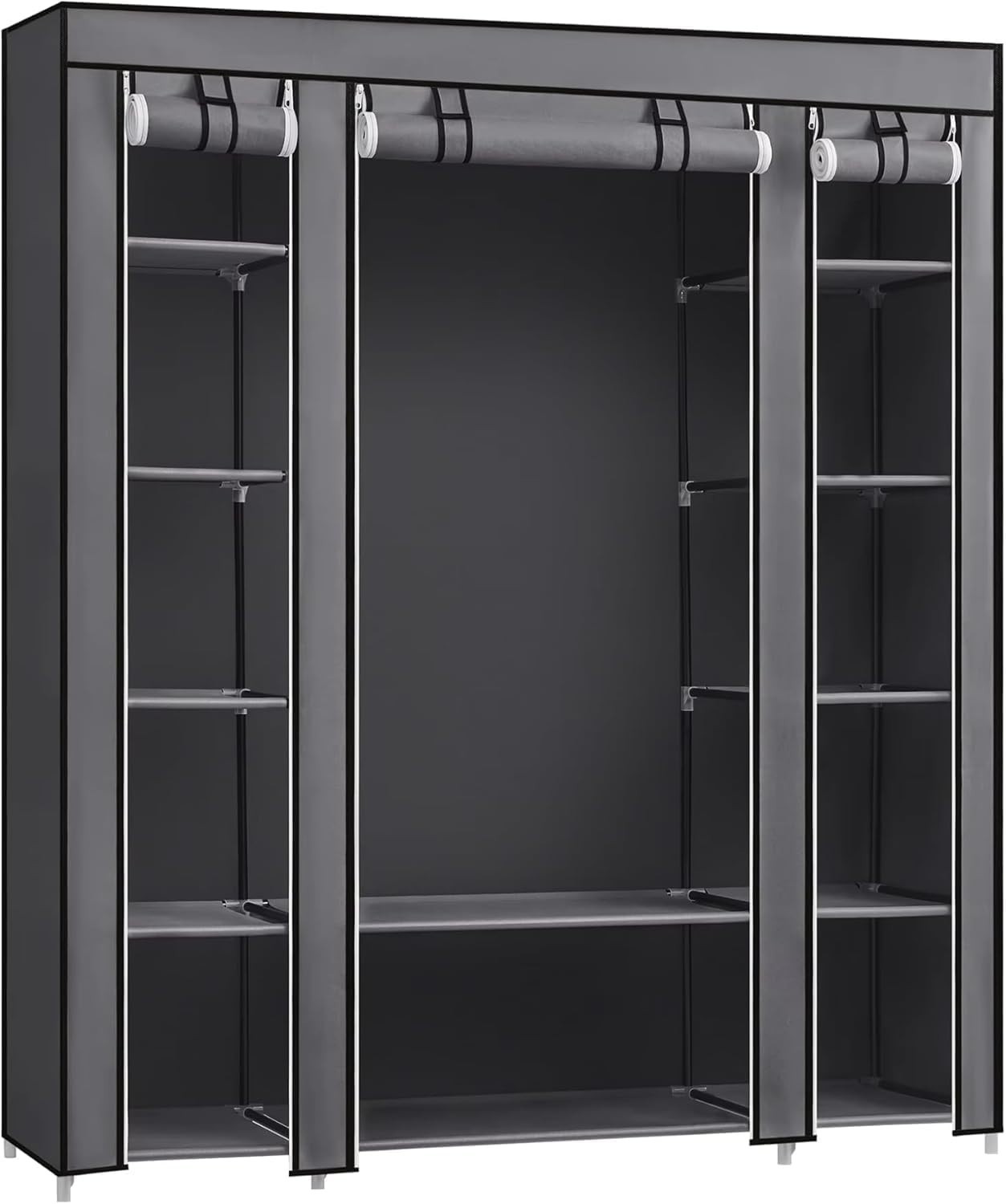 Portable Wardrobe Shelves for Bedroom Storage Foldable Cabinet Clothes Organiser
