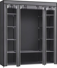 Portable Wardrobe Shelves for Bedroom Storage Foldable Cabinet Clothes Organiser