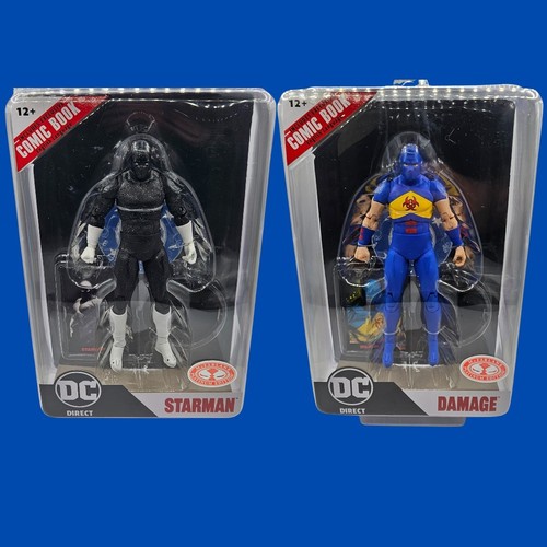 Bundle (2) NIB STARMAN and DAMAGE DC Direct McFarlane Page Punchers Red Platinum