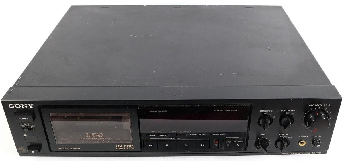 Sony Tc-k600 3head Cassette Deck W/remote Tested Working F/s