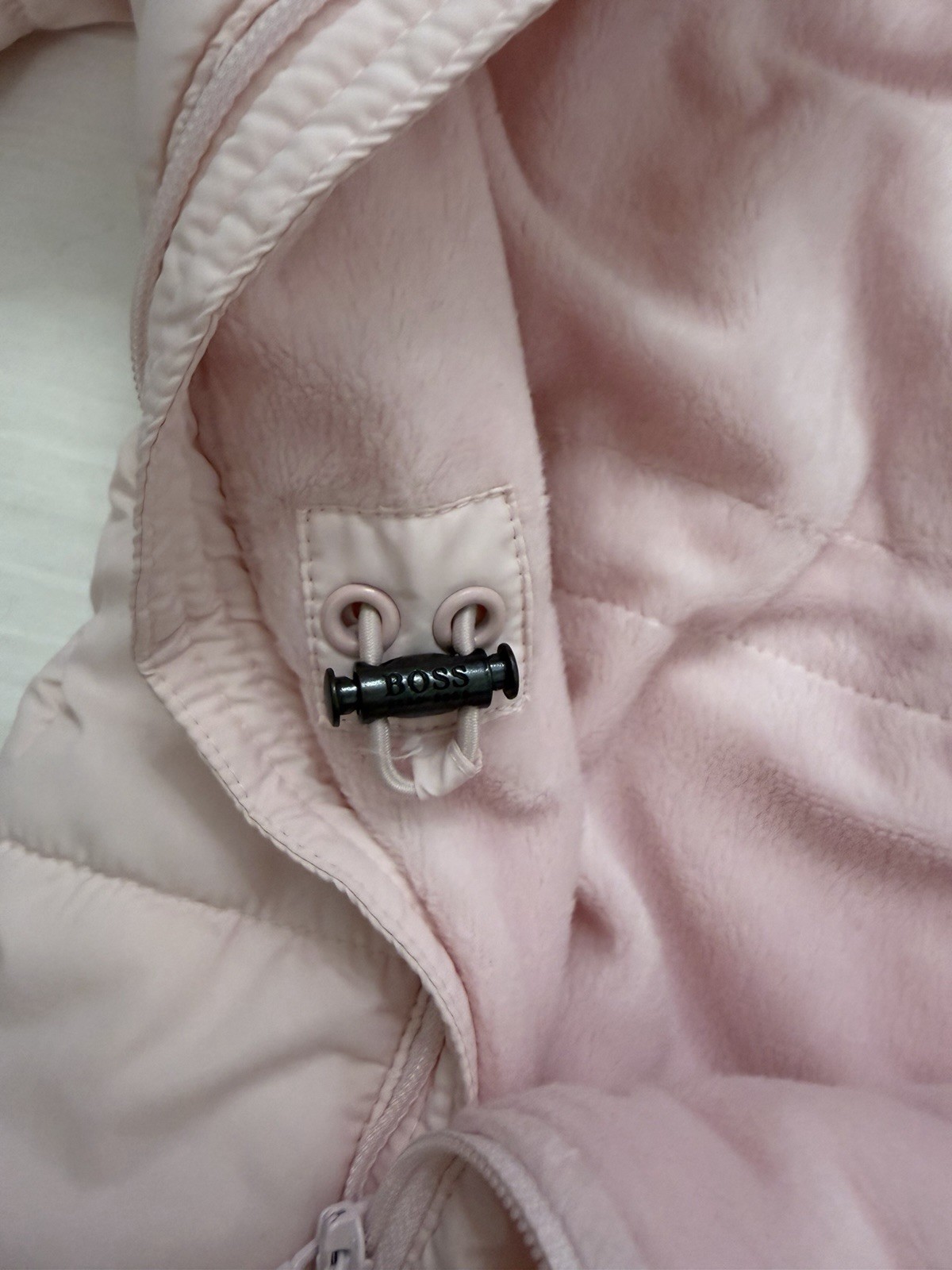 Baby Girls Hugo Boss Snowsuit Pram Suit Winter Coat Mittens Age 6 Months image 4