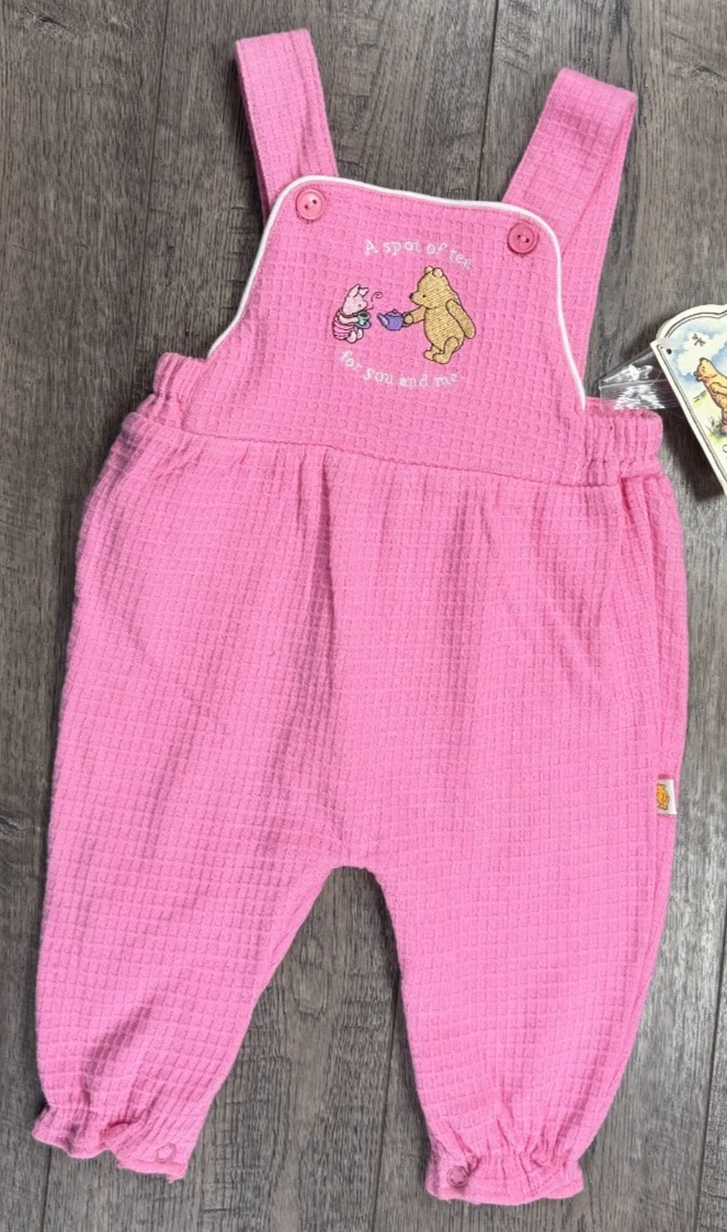 Baby Girl Clothes New Vintage Classic Pooh 3 Month Pink Tea Time Overalls Outfit
Opens in a new wind