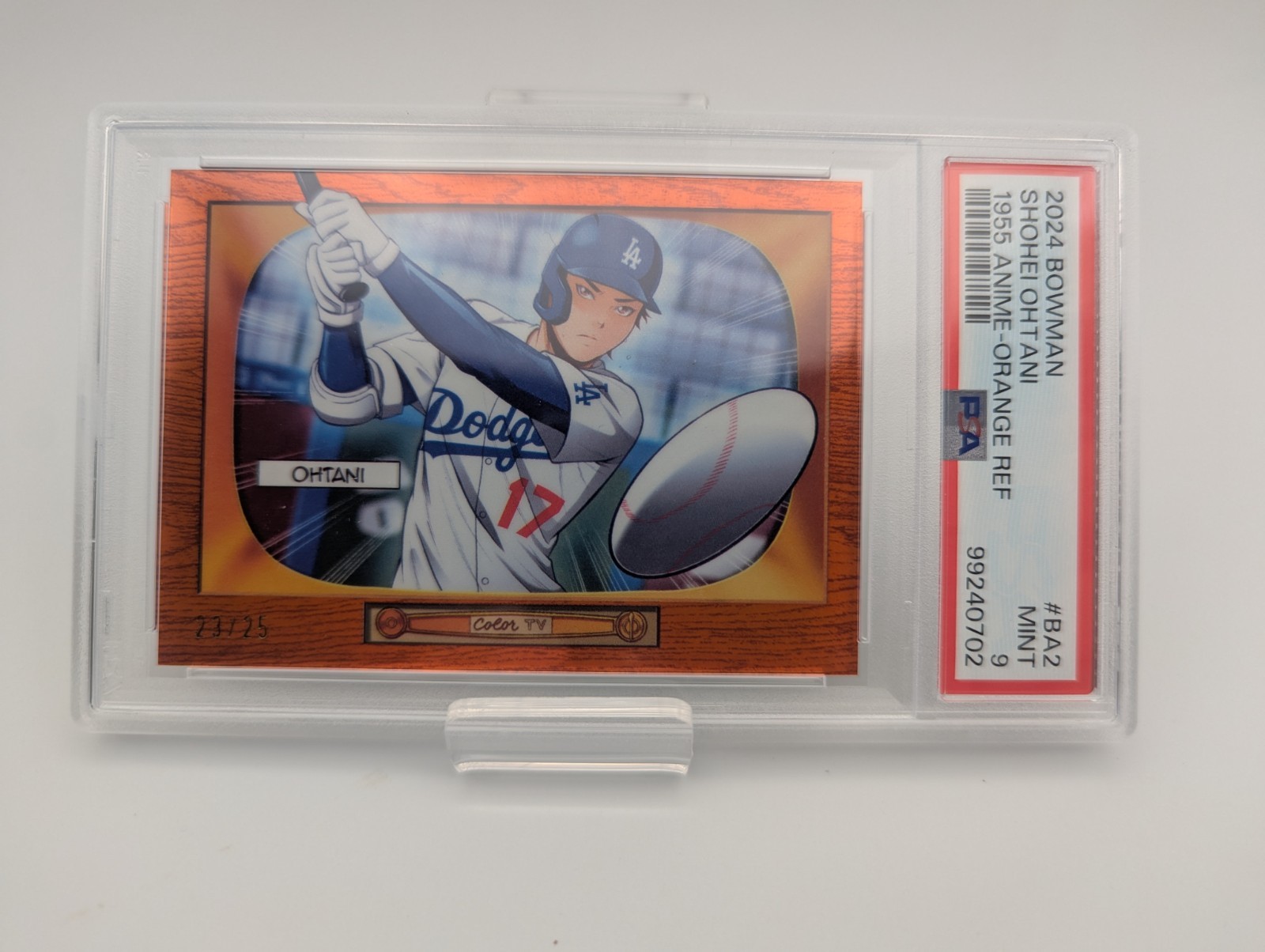 2024 Bowman Shohei Ohtani 1955 Anime-Orange Refractor #23/25 HOLY GRAIL PSA 9