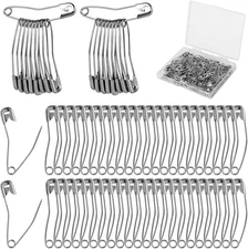 100Pcs Curved Safety Pins, 1.5In Quilting Basting Pins Bent Safety Pins Sewing..