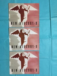 LOT 3 1940 MERCURY " '8' CONVERTIBLE / SEDAN / COUPE" Car Dealer Brochures