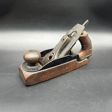 Antique Stanley Rule and Level Co No 35 Transitional Smooth Plane Wood Tool