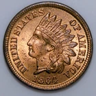 ~BEAUTIFUL LUSTER~ 1864 Indian Head Cent Bronze Choice RED BU i805