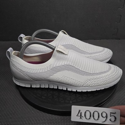 Cole Haan Zerogrand Shoes Womens Size 11 White Knit Slip On Sneakers W23781